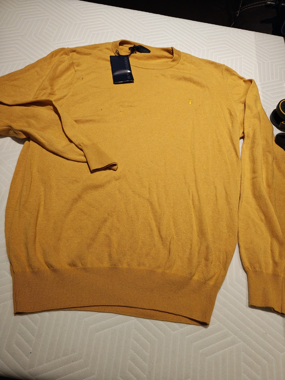 Trussardi Men's Mustard Crewneck Sweater